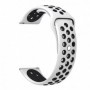 Curea silicon pentru Huawei Watch GT Runner 2, telescoape Quick Release, 22mm, Alb/Negru