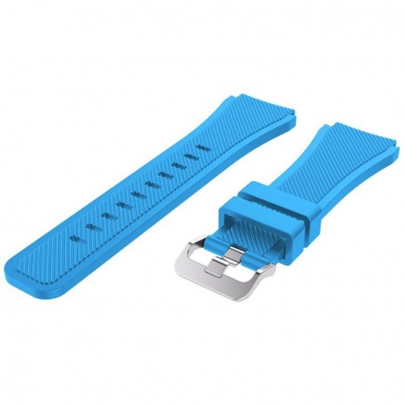 Curea silicon pentru Huawei Watch GT Runner 2, telescoape Quick Release, 22mm, Lite blue