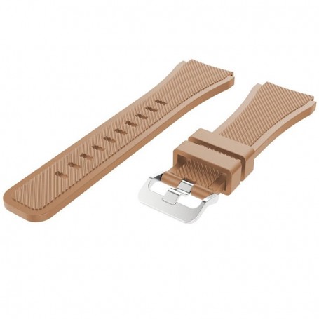 Curea silicon pentru Huawei Watch GT Runner 2, telescoape Quick Release, 22mm, Maro