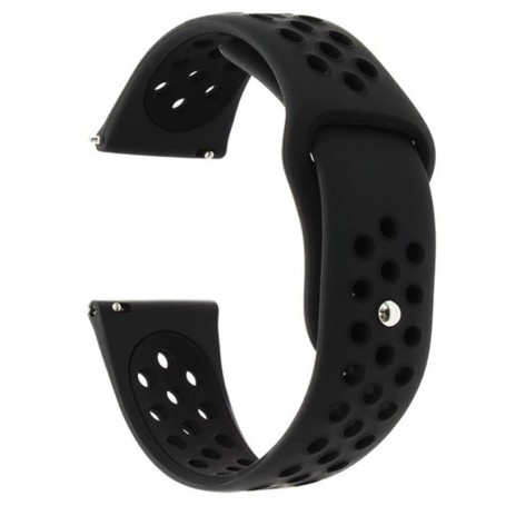 Curea silicon pentru Huawei Watch GT Runner 2, telescoape Quick Release, 22mm, Negru Carbon