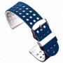 Curea silicon cu doua fete pentru Huawei Watch GT Runner 2, 22mm, Alb/Albastru