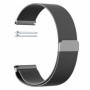 Curea Milanese Loop, Slim Fit, pentru Huawei Watch GT Runner 2, Telescoape QR, 22mm, Sterling Black