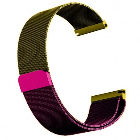 Curea otel, Milanese Loop Slim, pentru Huawei Watch GT Runner 2, Telescoape QR, 22mm, Purple Green
