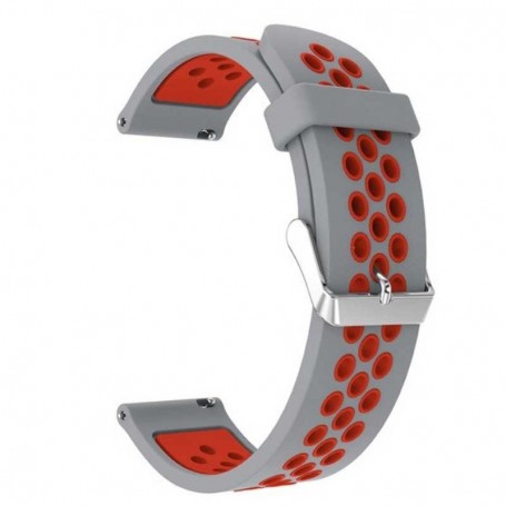 Curea din silicon pentru Huawei Watch GT Runner 2, Telescoape QR, 22mm, Gray Ruby