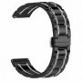 Curea ceramica, pentru Huawei Watch GT Runner 2, Telescoape QR, 22mm, Black Silver
