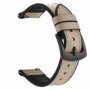 Curea hibrid piele-silicon, pentru Huawei Watch GT Runner 2, Telescoape QR, 22mm, Skin Tone