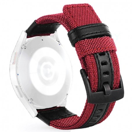 Curea textila, pentru Huawei Watch GT Runner 2, Telescoape QR, 22mm, Cerise Red