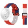Curea silicon, pentru Huawei Watch GT Runner 2, Telescoape QR, 22mm, RWB Trio