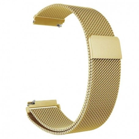Curea metalica pentru Huawei Watch Ultimate 2, Milanese Loop, telescoape Quick Release, 22mm, Auriu
