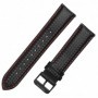 Curea piele pentru Huawei Watch Ultimate 2, Telescoape QR, 22mm, Negru/Rosu