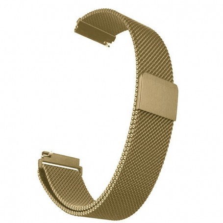 Curea tip Milanese Loop pentru Huawei Watch Ultimate 2, telescoape Quick Release, 22mm, Retro Gold