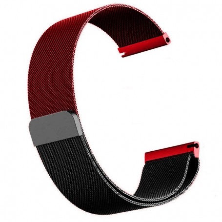 Curea otel, Milanese Loop Slim, pentru Huawei Watch Ultimate 2, Telescoape QR, 22mm, Black Wine