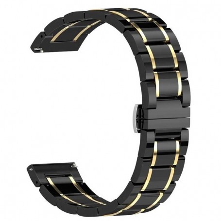 Curea ceramica, pentru Huawei Watch Ultimate 2, Telescoape QR, 22mm, Black Gold