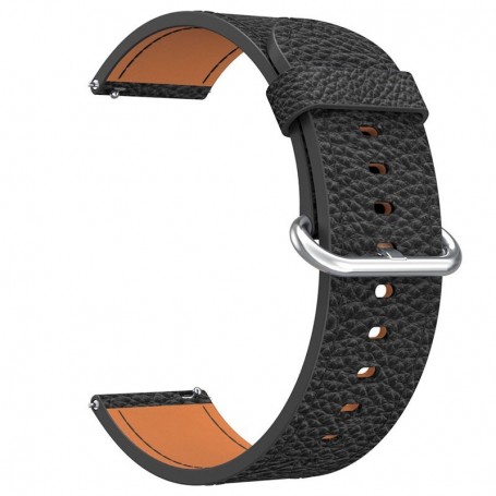 Curea piele, compatibila Samsung Galaxy Watch8 40mm, 18cm, Negru