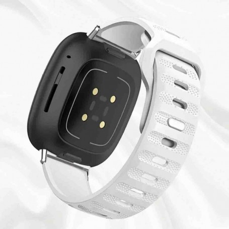 Curea din silicon compatibila cu Samsung Galaxy Watch8 40mm, Linen White