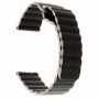Curea piele naturala, compatibila Samsung Galaxy Watch8 44mm, Prindere Magnetica, Negru