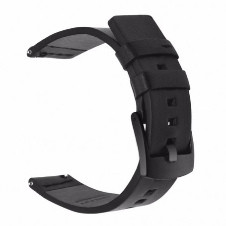 Curea piele naturala compatibila Samsung Galaxy Watch8 Classic 46mm, Negru