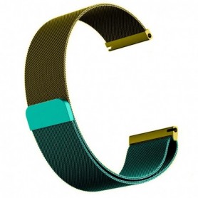 Curea otel, Milanese Loop Slim, compatibila cu Samsung Galaxy Watch9 40mm, Green Mix