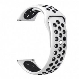 Curea silicon compatibila Samsung Galaxy Watch Ultra, Alb/Negru