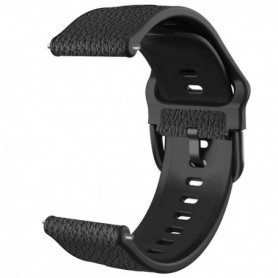 Curea hibrid piele-silicon compatibila cu Samsung Galaxy Watch Ultra, Iron Black