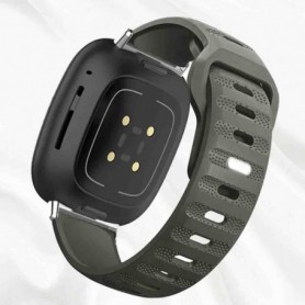 Curea din silicon compatibila cu Samsung Galaxy Watch Ultra, Chrome Gray