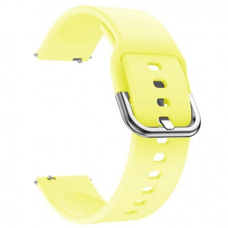 Curea din silicon compatibila cu Xiaomi Watch 5, Telescoape QR, 22mm, Lemon Yellow