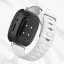 Curea din silicon compatibila cu Samsung Galaxy Watch Ultra 2, Linen White