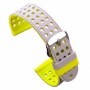 Curea silicon cu doua fete compatibila cu Samsung Fit3, , Gri/Galben