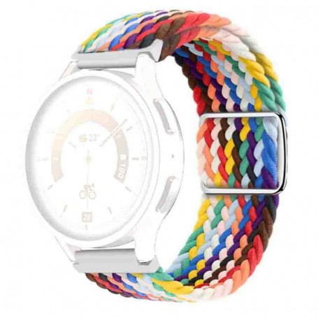 Curea textila compatibila cu Xiaomi Watch 2, Telescoape QR, 22mm, Rainbow Strap