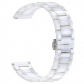 Curea ceramica, compatibila Xiaomi Watch S4 47mm, telescoape Quick Release, 22mm, Alb
