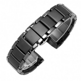 Curea ceramica, compatibila cu Xiaomi Watch S4 47mm, Telescoape QR, 22mm, Noir Black