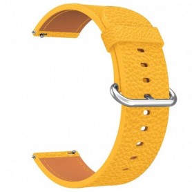 Curea piele, compatibila Amazfit Balance Ultra, telescoape Quick Release, 18cm, Galben