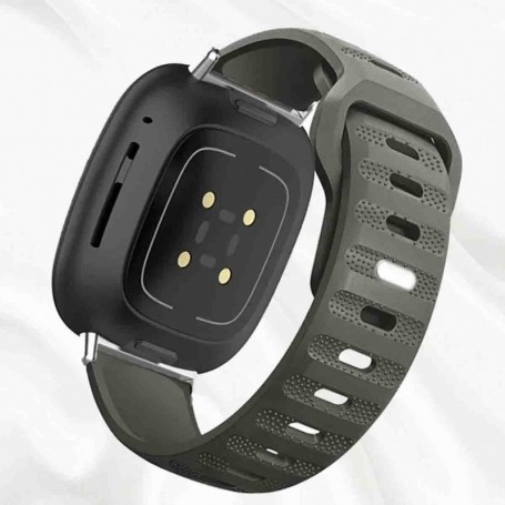 Curea din silicon compatibila cu Amazfit Active Max, Telescoape QR, 22mm, Chrome Gray