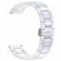 Curea ceramica, compatibila Amazfit Bip 6, telescoape Quick Release, 22mm, Alb