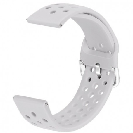 Curea din silicon, compatibila Amazfit Bip 6, telescoape Quick Release, 22mm, Gri
