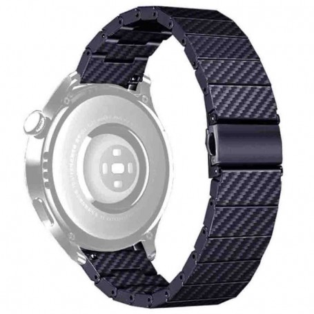 Curea polimer compatibila cu Amazfit Bip 6, Telescoape QR, 22mm, Carbon Black
