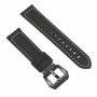 Curea piele naturala  compatibila Amazfit T-Rex 3, Telescoape QR, 22mm, Negru Mat