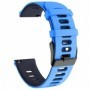 Curea din silicon compatibila cu Amazfit T-Rex 3, Telescoape QR, 22mm, Cyan Blue
