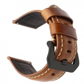 Curea piele compatibila Amazfit Cheetah Round, telescoape Quick Release, 22mm, Maro