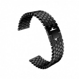 Curea metalica compatibila Huawei Watch GT 7 46mm, telescoape Quick Release, Bright-Black