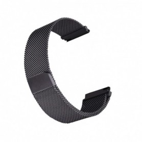 Curea metalica compatibila Huawei Watch GT 7 46mm, telescoape Quick Release, Milanese Loop, Negru