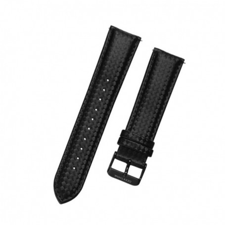 Curea piele compatibila Huawei Watch GT 7 46mm, Telescoape QR, 22mm, Negru Lucios