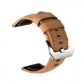 Curea piele naturala  compatibila Huawei Watch GT 7 46mm, Telescoape QR, 22mm, Kaki