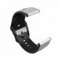 Curea hibrid piele-silicon compatibila cu Huawei Watch GT 7 46mm, Telescoape QR, 22mm, Pearl White