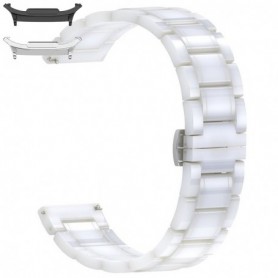 Curea ceramica, compatibila Samsung Galaxy Watch9 44mm, Alb