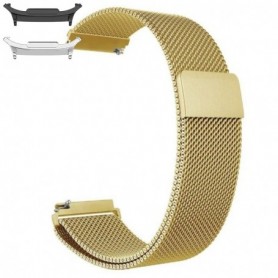 Curea metalica compatibila Samsung Galaxy Watch9 44mm, Milanese Loop, Auriu