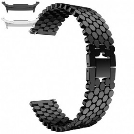 Curea metalica compatibila Samsung Galaxy Watch9 44mm, Bright-Black