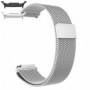 Curea metalica compatibila Samsung Galaxy Watch9 44mm, Milanese Loop, Argintiu