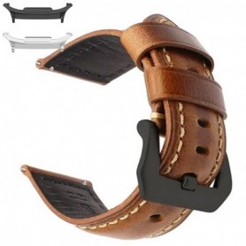 Curea piele compatibila Samsung Galaxy Watch9 44mm, Maro