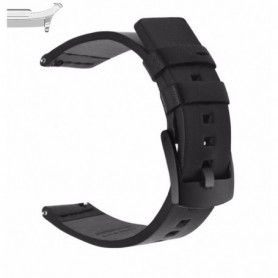 Curea piele compatibila Samsung Galaxy Watch9 44mm, Negru